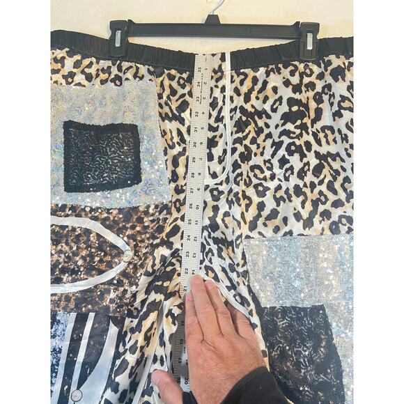 XPluswear Parachute Jeannie Pant Plus XL Elastic Waist Cuff Sequin Pockets Flowy - Picture 8 of 16